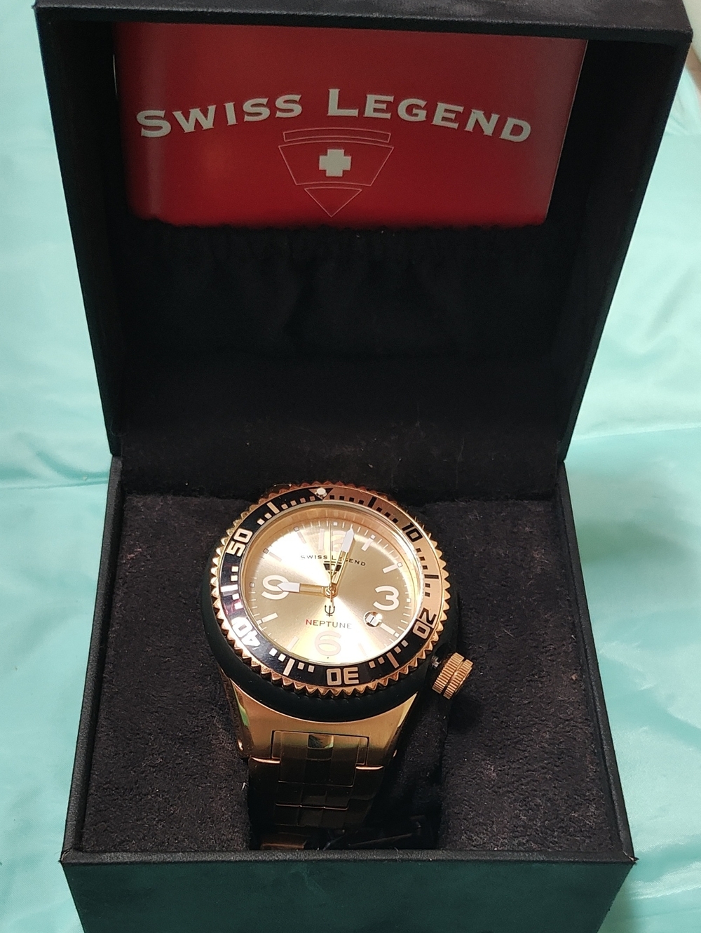 Swiss Legend Gold and Black Men's Dive Watch